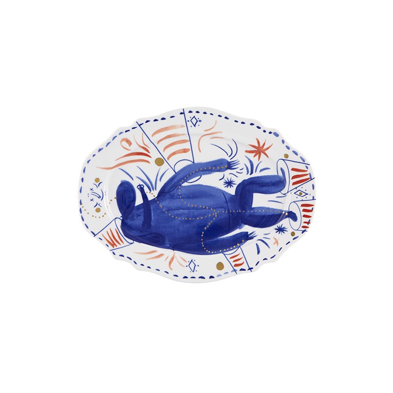 Small Platter Blue Folkifunki Vista Alegre