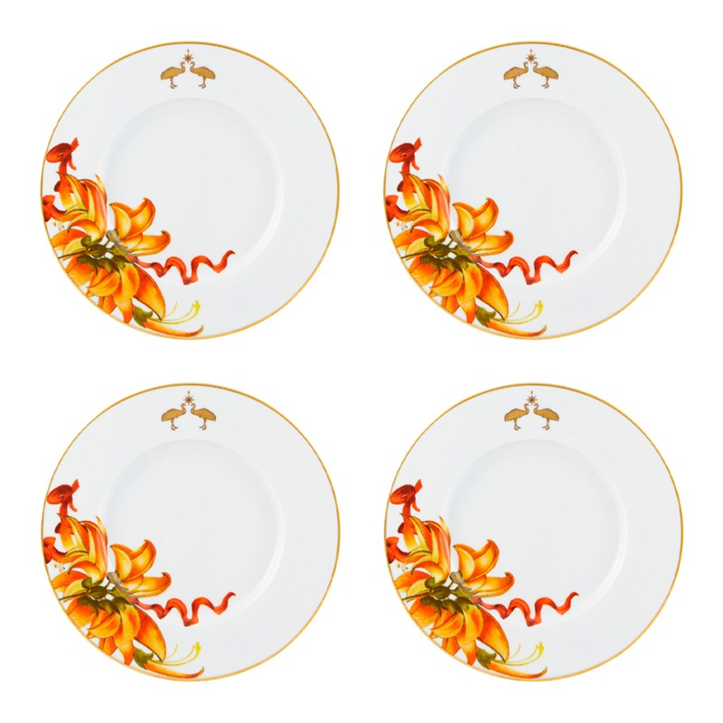 Set of 4 Dessert Plate Amazonia Vista Alegre