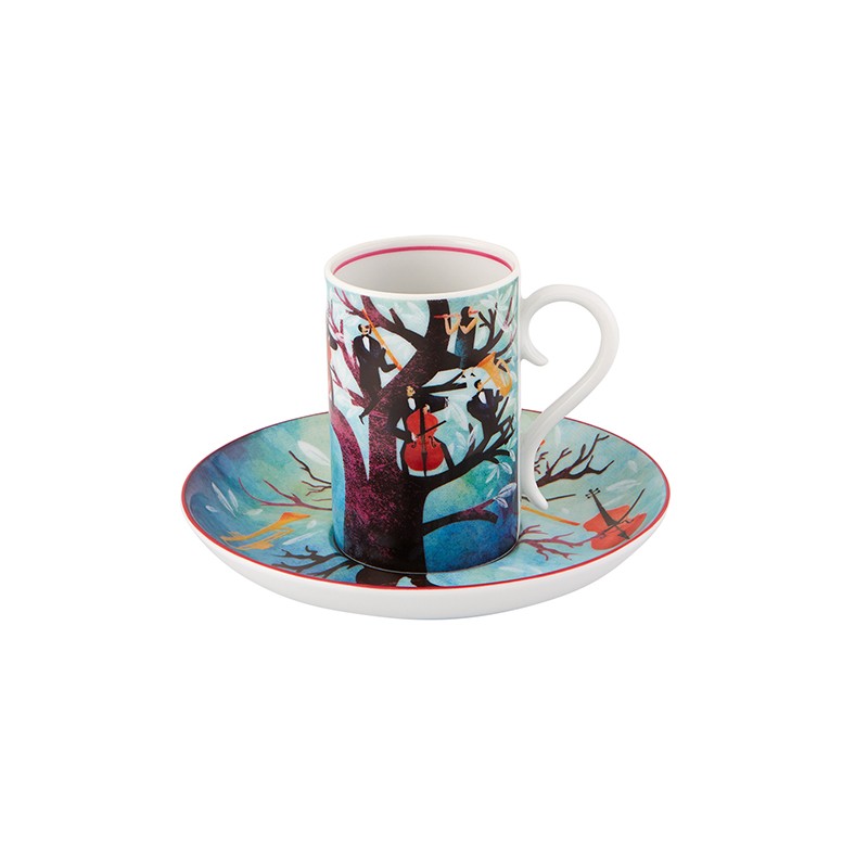 Set 4 Coffee Cups With Saucers Für Beethoven Vista Alegre