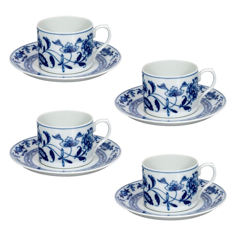 Margao Set of 4 Tea Cup & Saucer  - Vista Alegre