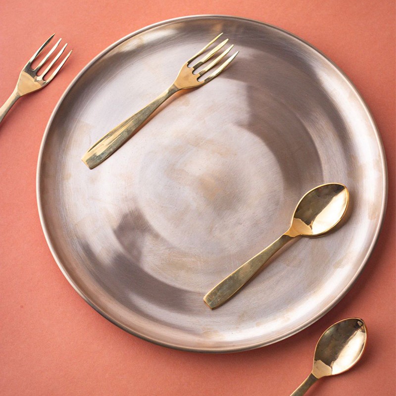 Kansa/Bronze Plate set  - Green Heirloom