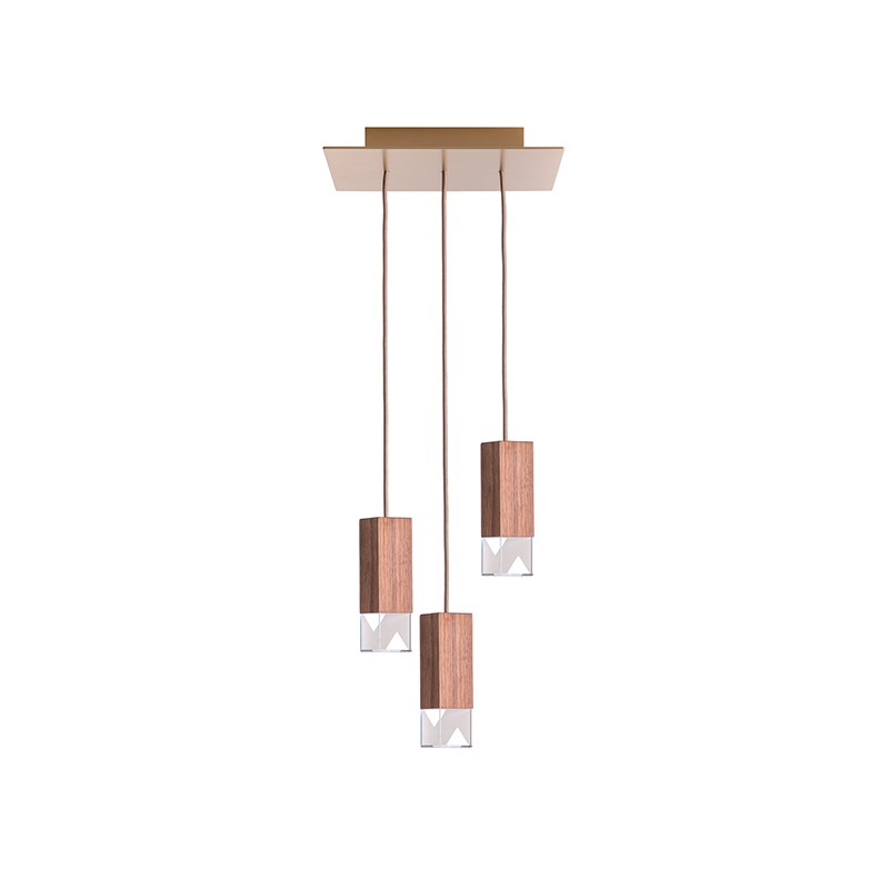 Lamp One Wood Trio Chandelier  - Formaminima 