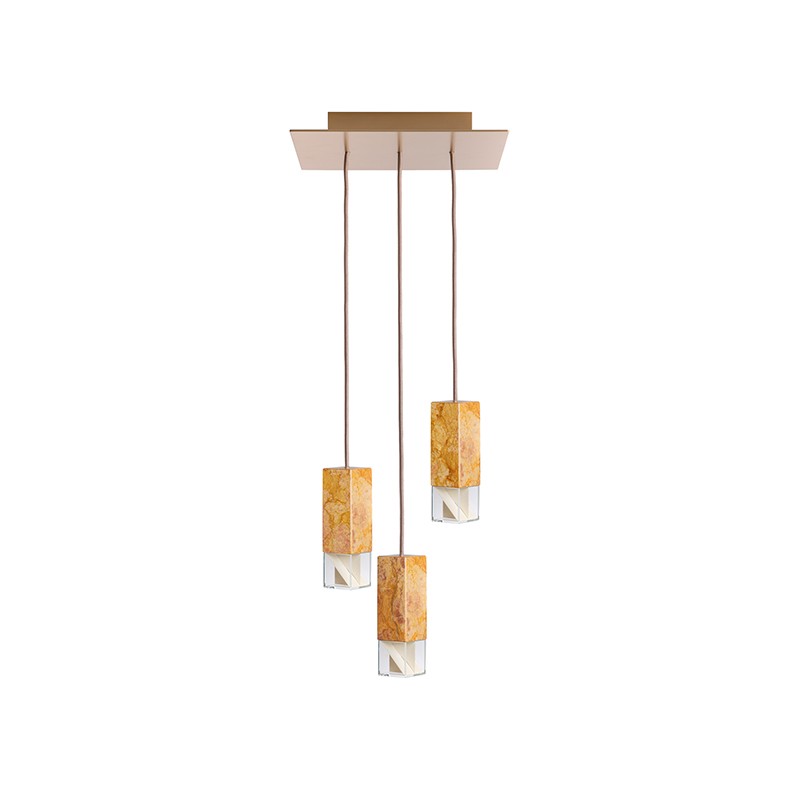 Lamp One Yellow Trio Chandelier  - Formaminima