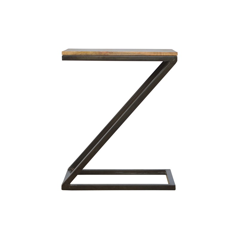 Side Table with Iron Base Artisan Furniture