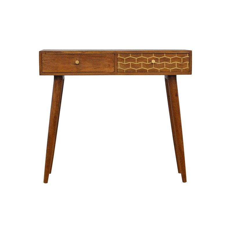 Gold Art Pattern Console Table Artisan Furniture