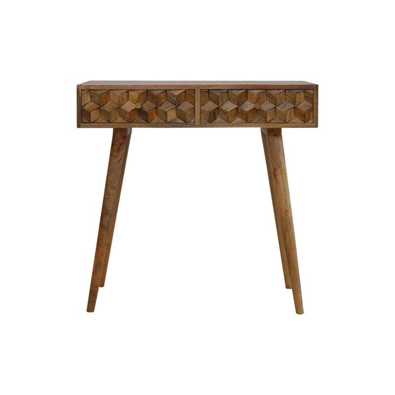 Cube Carved Console Table Artisan Furniture