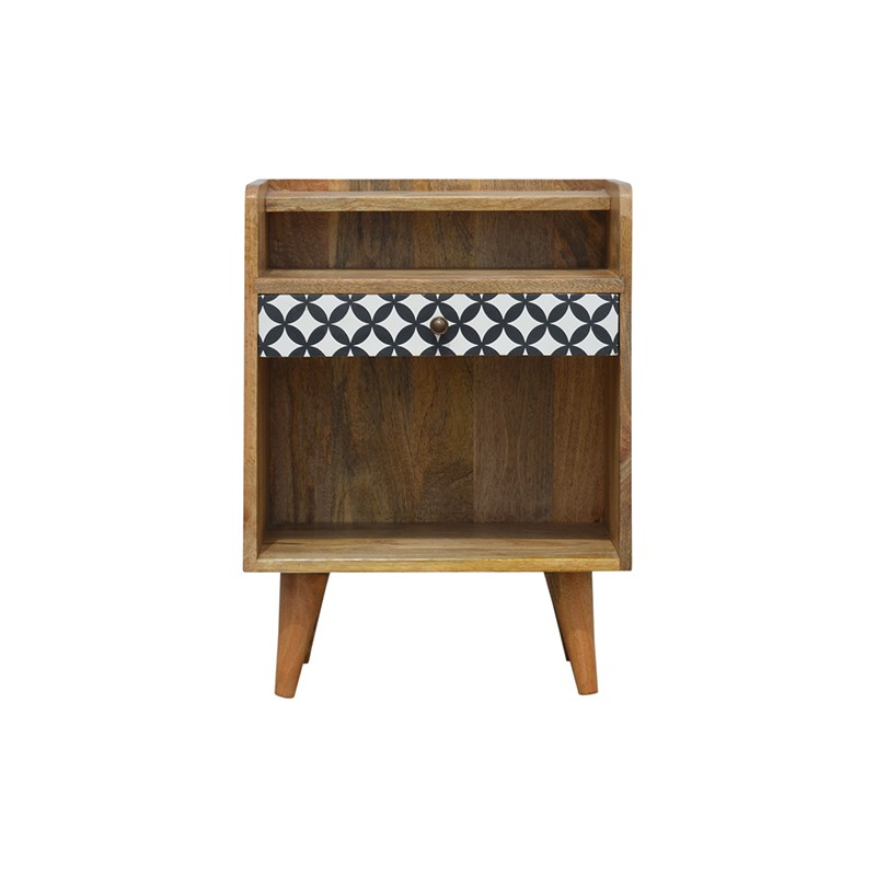 District Diamond Patterned Bedside Artisan Furniture
