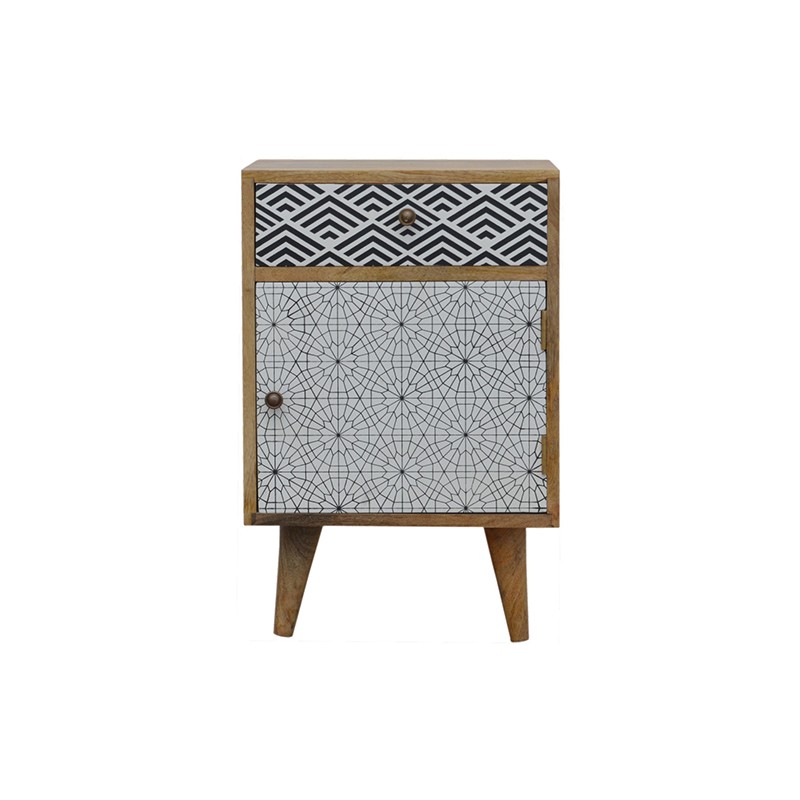 Mixed Pattern Bedside Artisan Furniture