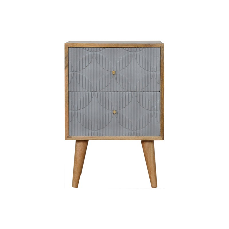 Milan Grey Bedside Artisan Furniture