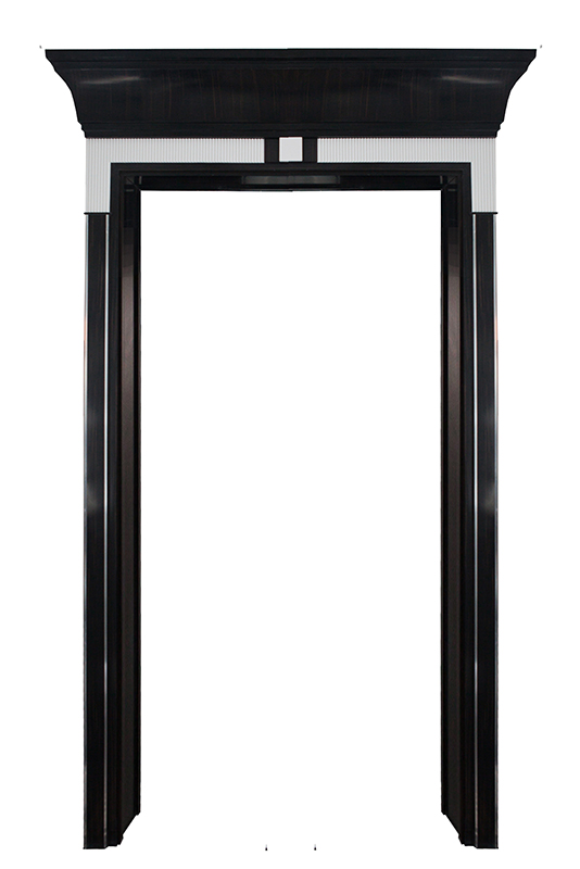 Modern Style Ebony and Snow White Interior Door Portal  - Alexander's Collection