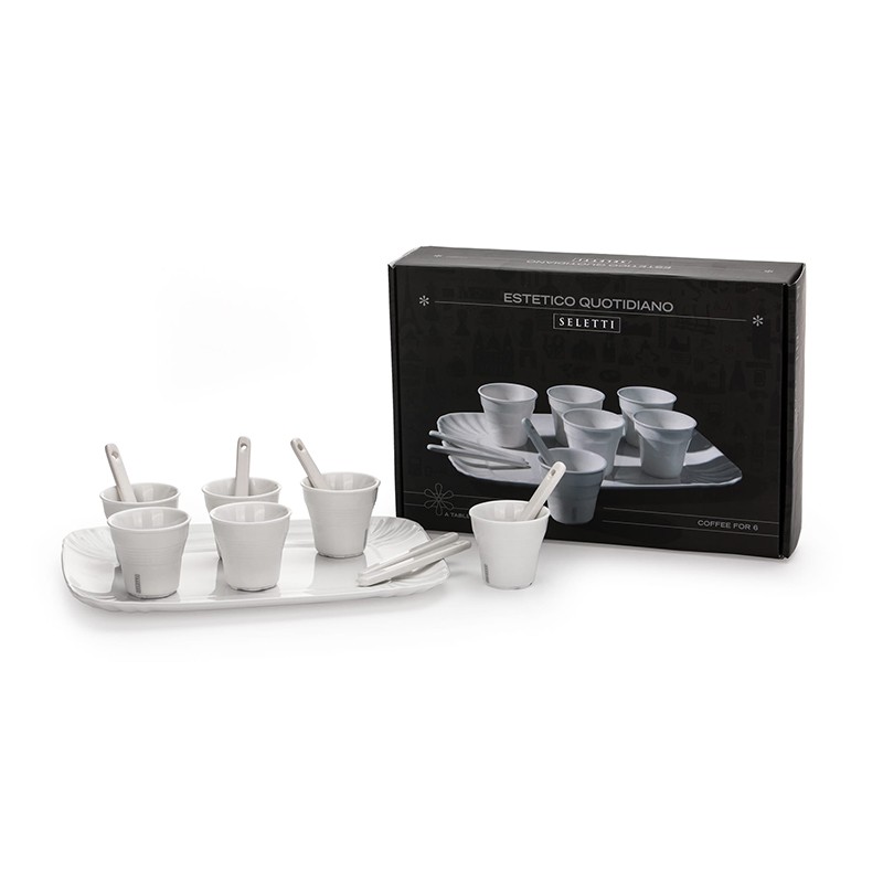 Estetico Quotidiano Coffee Set 6 Cups & Tray Seletti