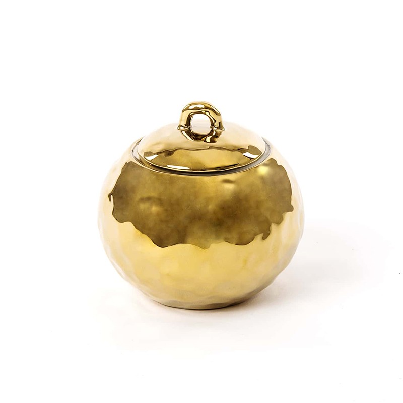 Fingers Porcelain Gold Sugar Pot Seletti