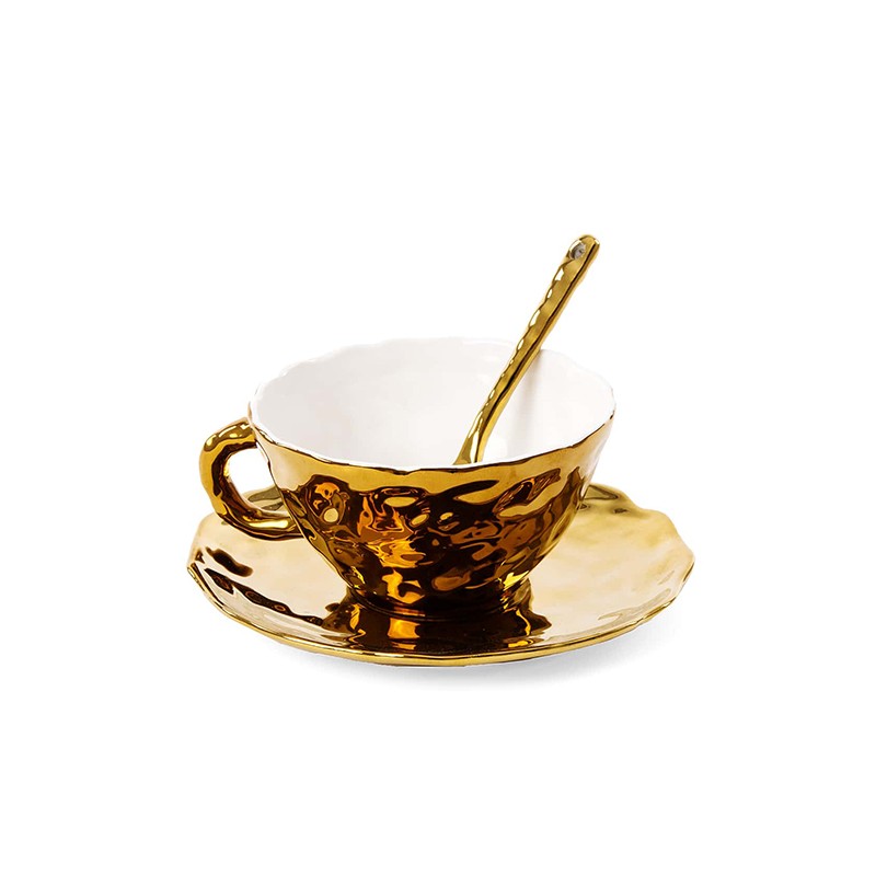 Fingers Porcelain Gold Tea Cup Seletti