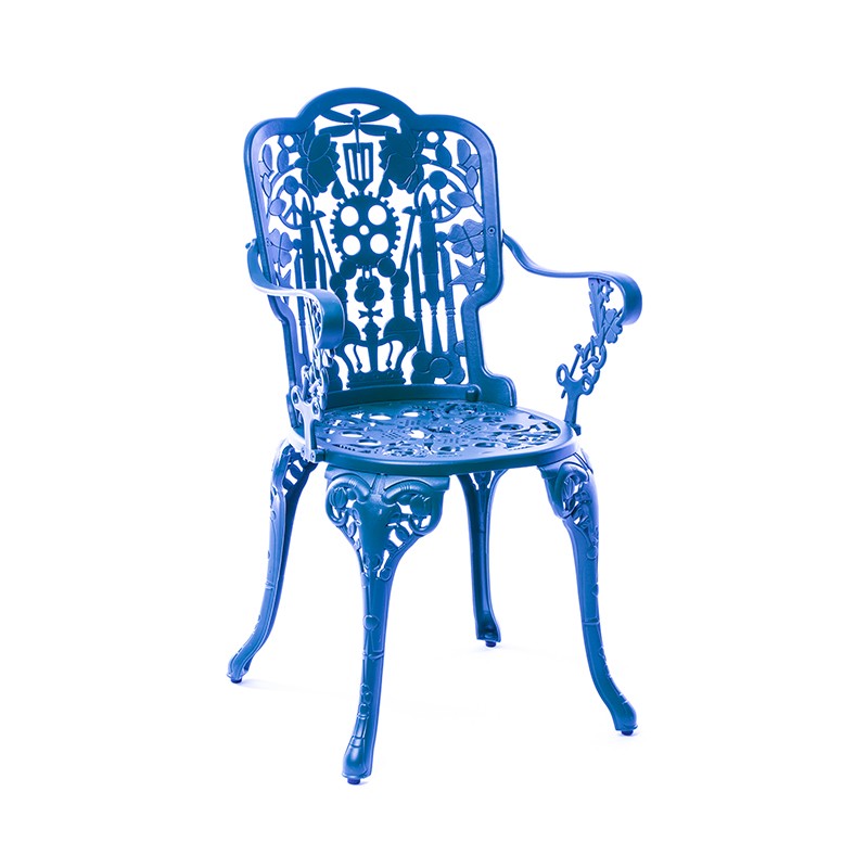 Industry Collection Aluminium Armchair Sky Blue Seletti