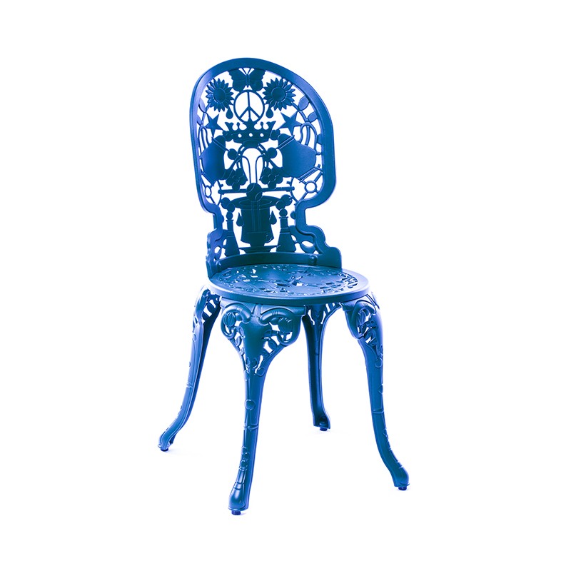 Industry Collection Aluminium Chair Sky Blue Seletti