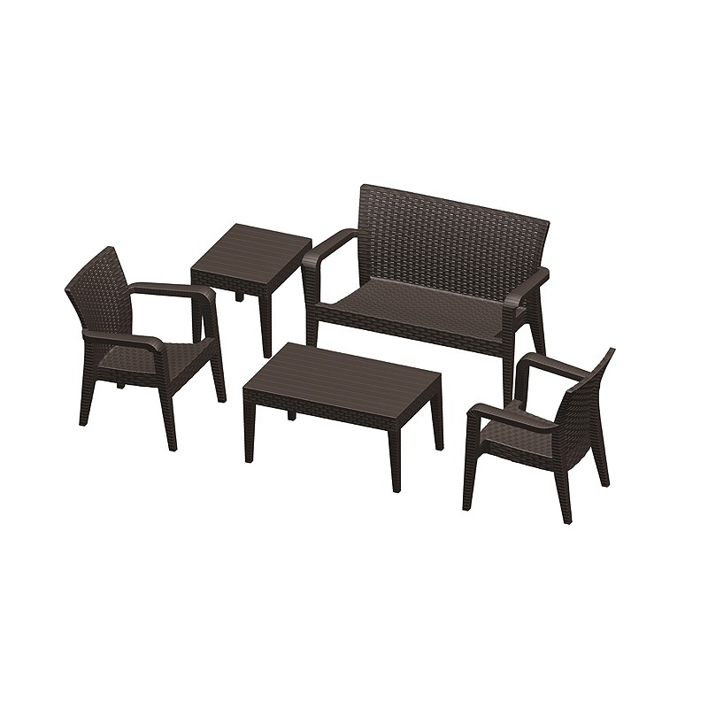 Alaska Rattan Lounge Set  - Rainbow Outdoor 