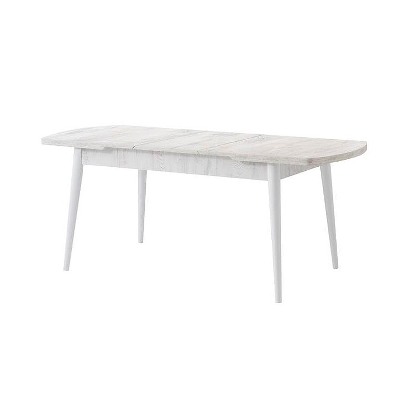 M 400 White Butterfly Table Wooden Foot Fatih Yildiz