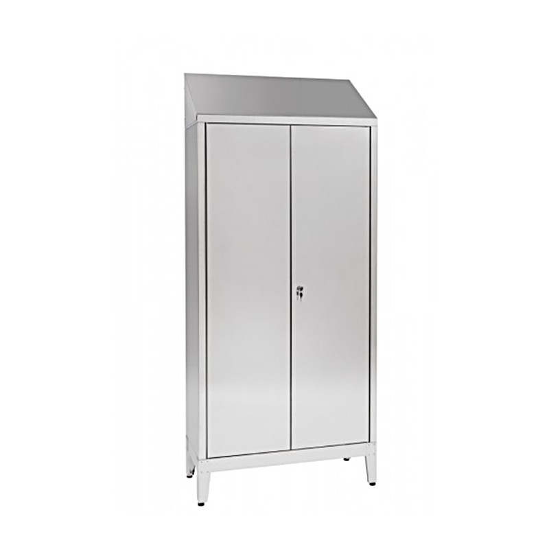 Locker In Stainless Steel AISI 430 to 2 people 2 doors with Partition Dirty Clean Castellani