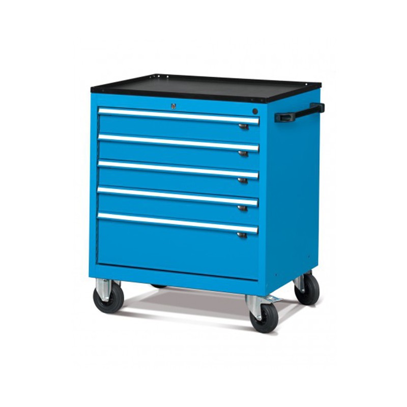 Metal Cabinet With 5 Drawers On Casters Castellani