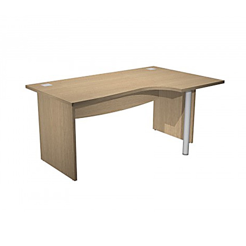 Office Desk With Paneled Sides And Metal Support Castellani
