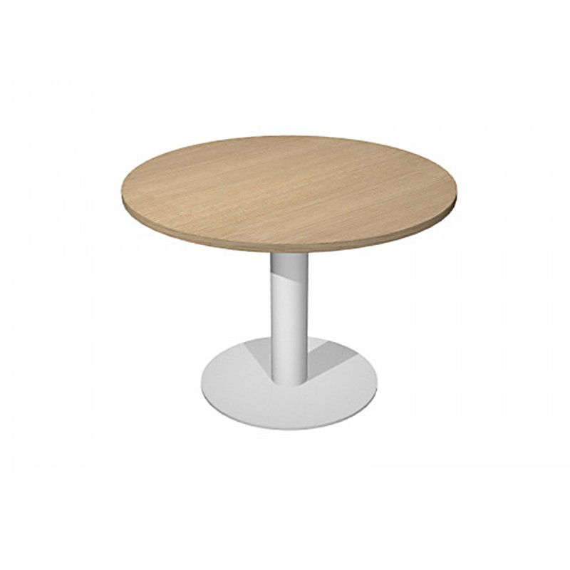 Round Conference Table With Metal Base And Melamine Top  - Anantaya 