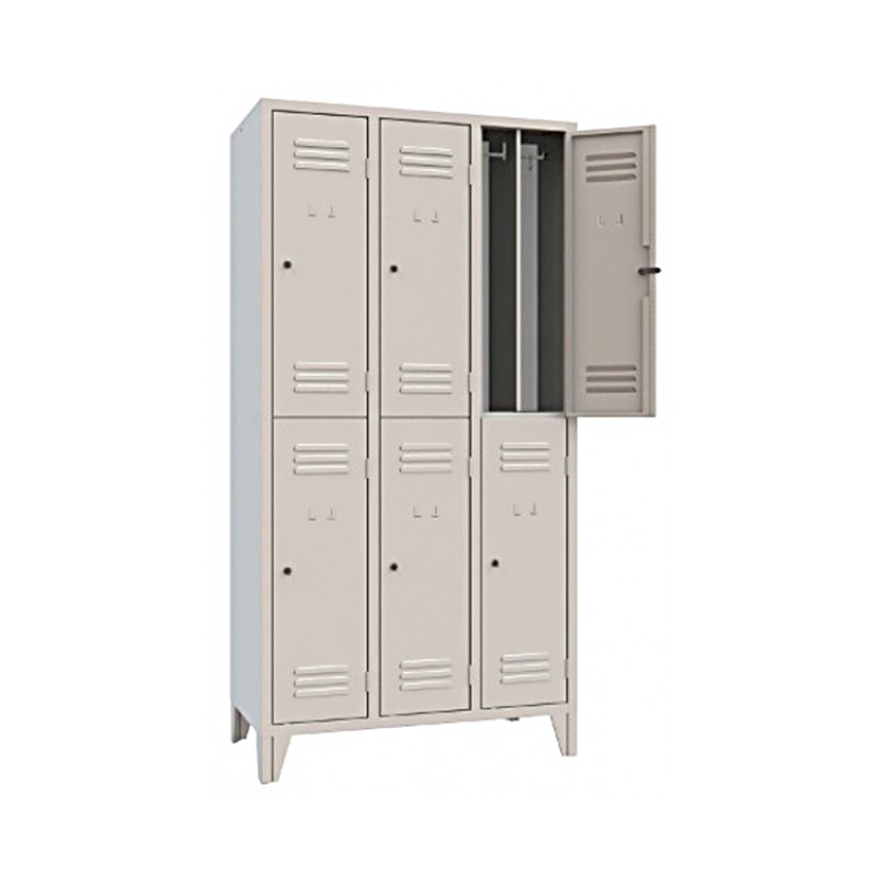 Top Mounted Metal Locker With 6 Doors With Clean Dirty Partition  - Castellani 